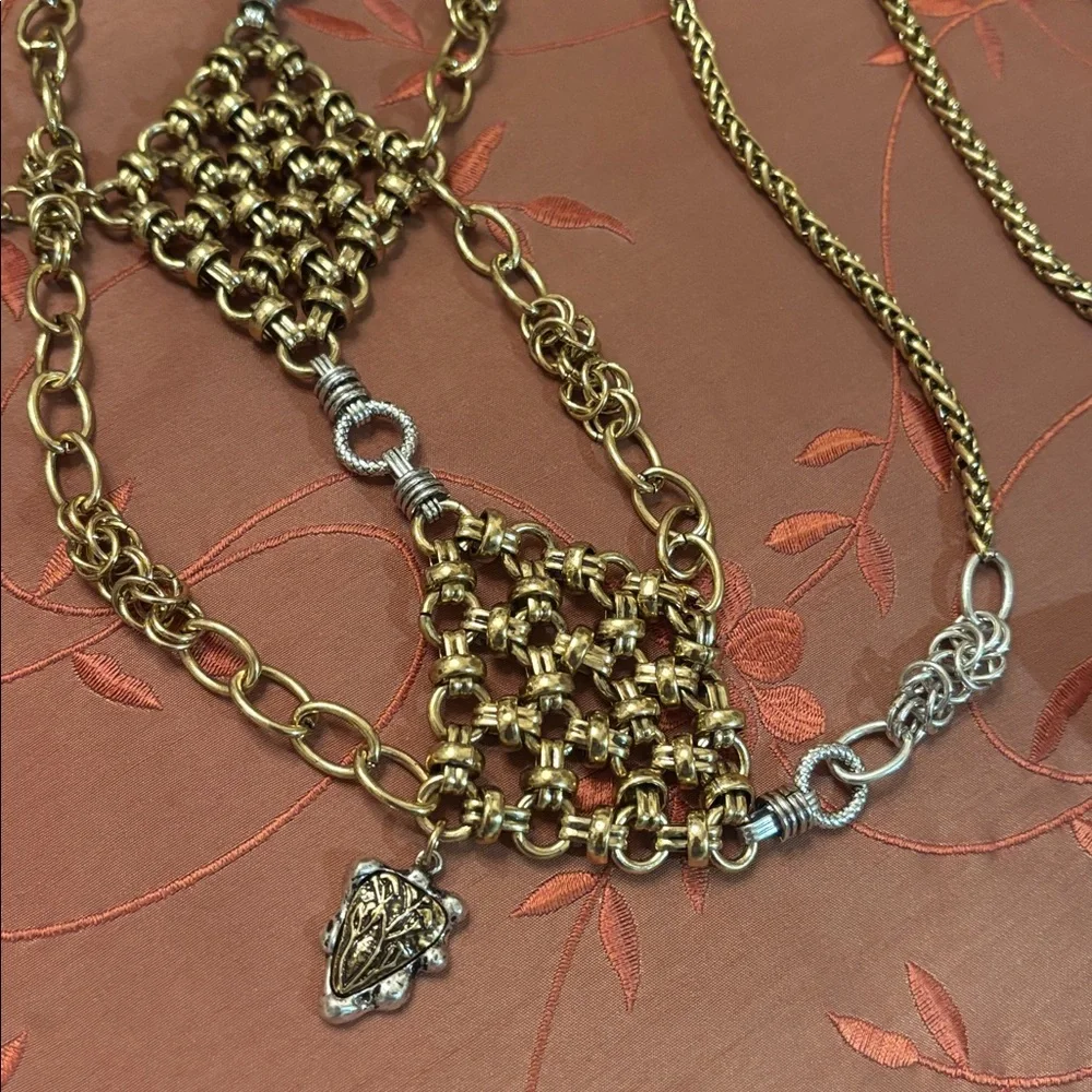 Zara RHOMBUS MEDALLION Gold Silver METAL BELT